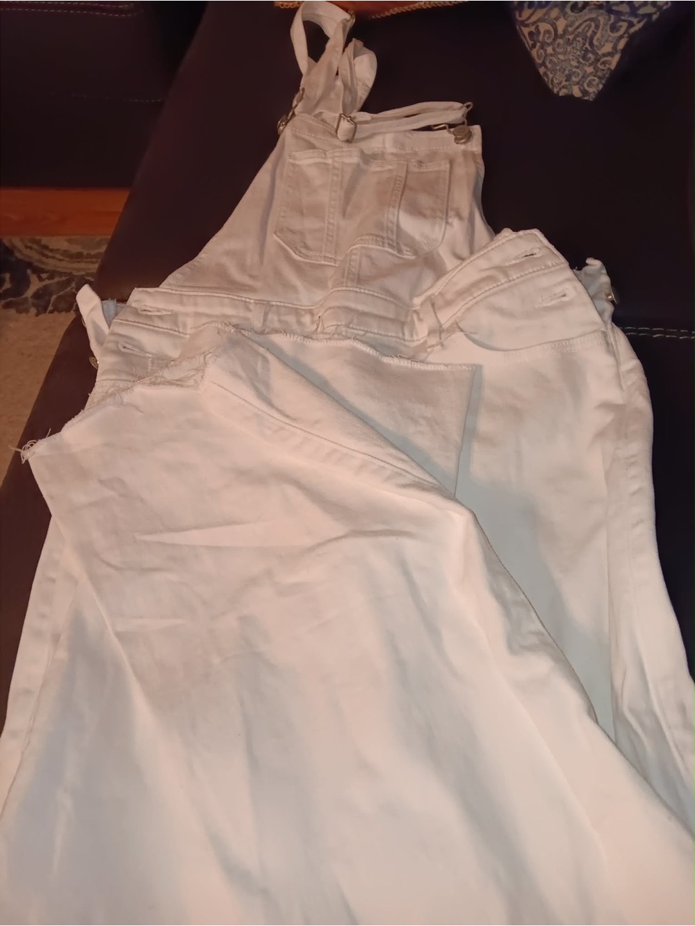 Hollister White Women's Denim Overalls